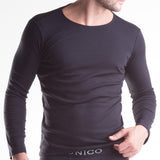 Unico Crew Neck Long Sleeve T-Shirt Black