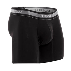 Unico Boxer Long Leg Suspensor Cup NEBULOSO Black Cotton