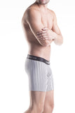 Unico Boxer Long Leg B & W Strips TIMON Microfibre