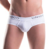 Unico Classic V-Neck Short Sleeve Blue and Unico Brief Cristalino Gift Set in Cotton