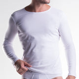 Unico Crew Neck Long Sleeve T-Shirt White