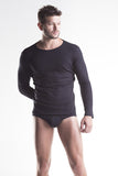 Unico Classic Unico Long-sleeved T-Shirt and Black Briefs Cotton Gift Set