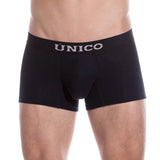 Unico Boxer Short SOFT BLACK RIBBED Cotton